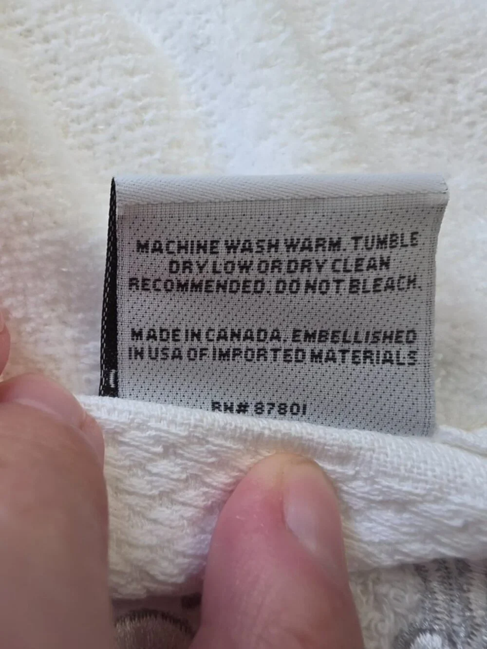 Nicole Miller 100% cotton white/black embroidered embellished hand towels 2(set)